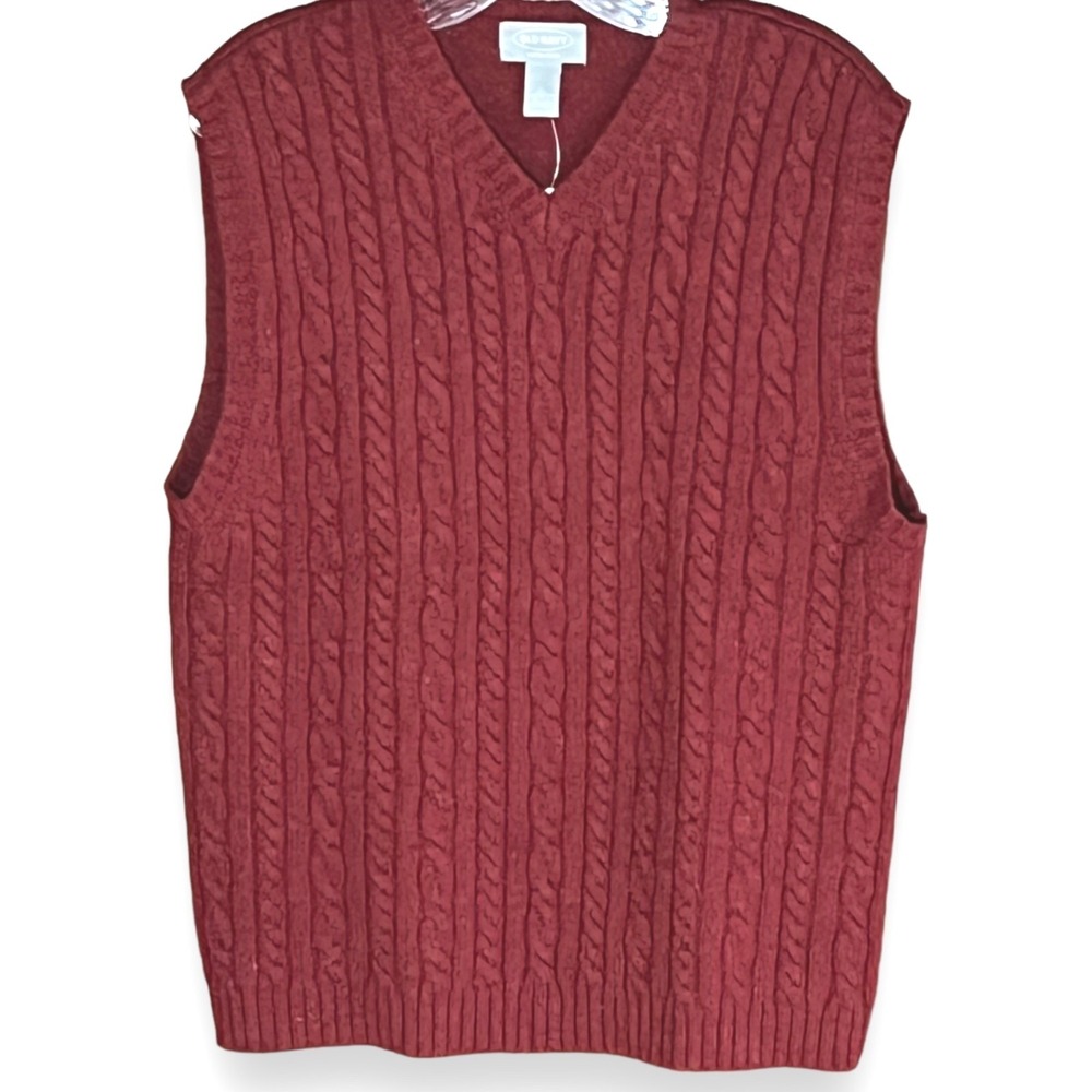 Vtg Deadstock Mens Fisherman Lambswool Sweater Vest Mens Large Preppy Academia